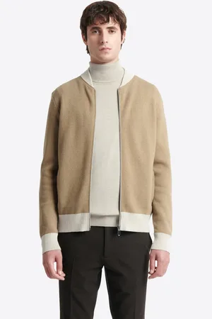 Devred Gilet col teddy coton-cachemire bicolore
