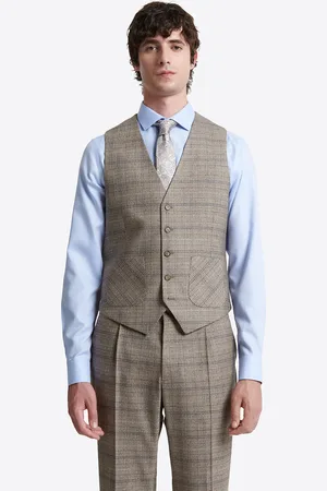 Devred Gilet de costume stretch à carreaux