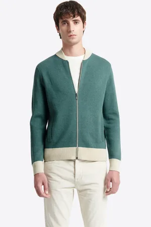Devred Gilet col teddy coton-cachemire bicolore
