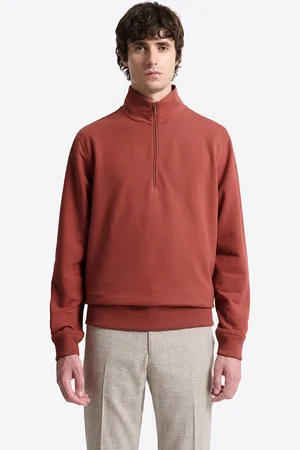 Devred Sweat regular col montant zippé en coton