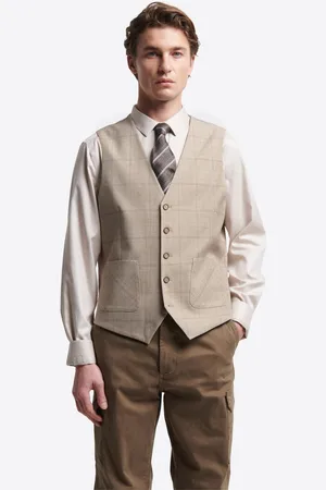 Devred Gilet de costume bistretch à carreaux