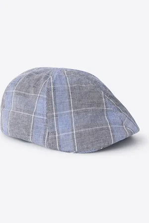 Devred Casquette plate en lin à carreaux