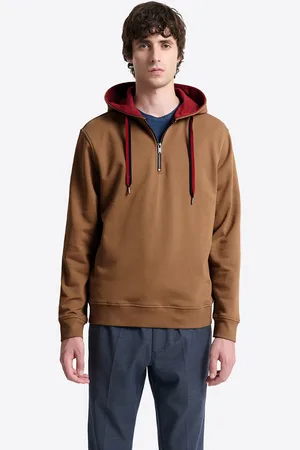 Devred Sweat regular zippé à capuche en coton