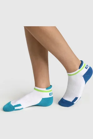 Dim Lot de 2 paires de socquettes enfant rétro Vert Sport