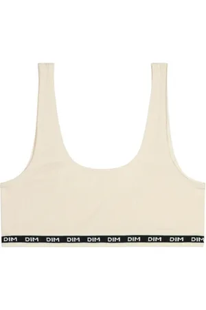 Dim Brassière fille en tissu côtelé Ivoire Icons