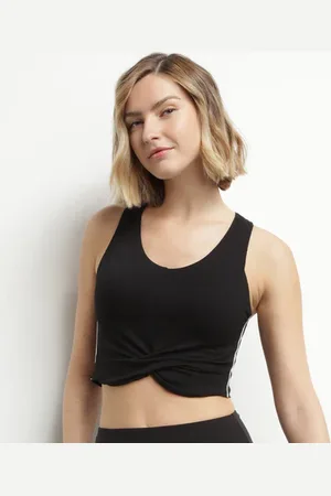 Dim Débardeur de sport femme en viscose noire avec brassière Move
