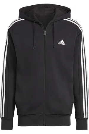 adidas Sweatshirt à capuche zippé molleton Essentials 3-Stripes