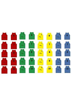 Softee Lot de 5 chasubles numerotées de 6 à 10