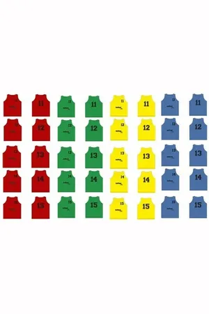 Softee Lot de 5 chasubles numérotés du 11 à 15