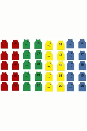 Softee Lot de 5 chasubles numérotés du 16 à 20