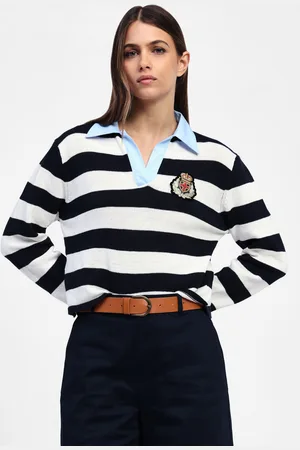 Dixie Pull rayé avec col