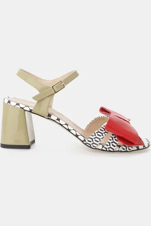 Dixie Sandales avec n艙ud et talon large