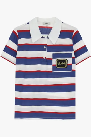 Dixie Polo à rayures avec poche appliquée