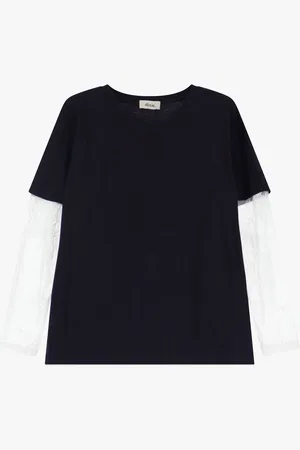 Dixie T-shirt manches longues et dentelle