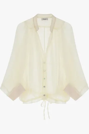 Dixie Chemise transparente avec poignets contrastés