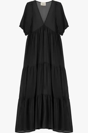 Dixie Robe longue à volants, drapés et fronces