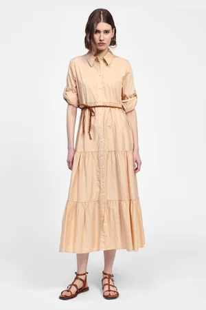 Dixie Robe chemisier longue avec col col classique