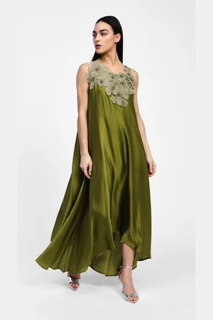 Dixie Robe fluide sans manches avec décolleté décoré