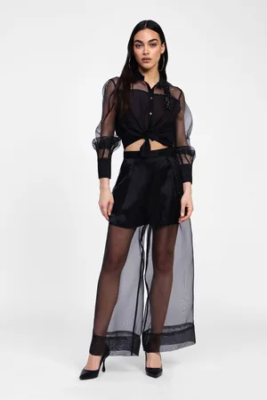 Dixie Jeans larges avec détails transparents