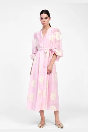 Dixie Robe longue avec ceinture et imprimé