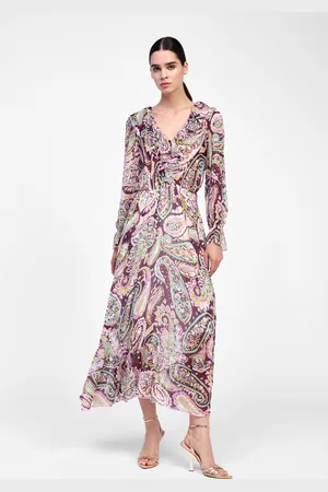 Dixie Robe longue à motif animé