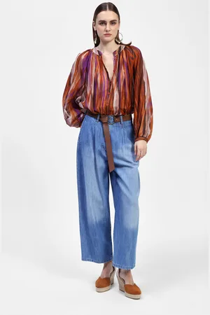 Dixie Jean à jambe large avec taille froncée