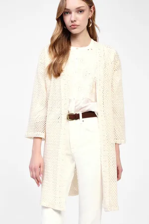 Dixie Manteau long ajouré sans fermeture