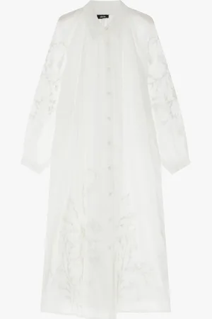 Dixie Robe chemisier à manches longues et col