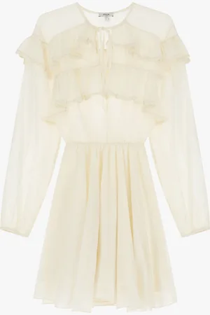 Dixie Robe courte à manches longues fluides