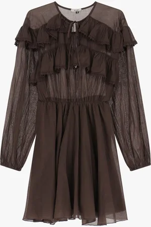 Dixie Robe courte à manches longues fluides