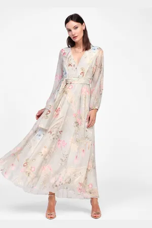 Dixie Robe longue florale avec ceinture