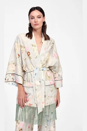 Dixie Trench-coat à franges et imprimé floral