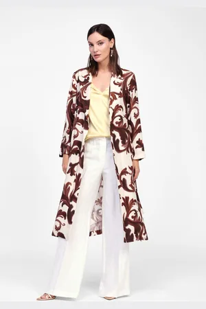 Dixie Trench long avec motif décoratif