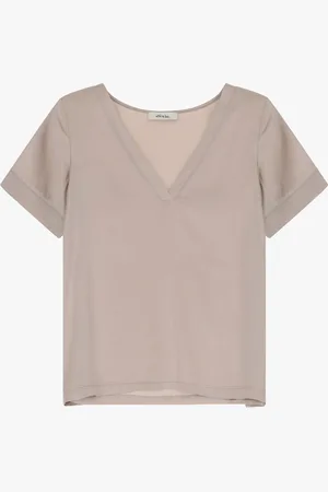 Dixie T-shirt à col v et manches courtes
