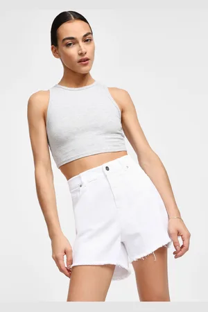 Dixie Short taille haute à ourlet effiloché