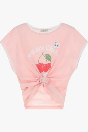 Dixie T-shirt nouée à motif fruité