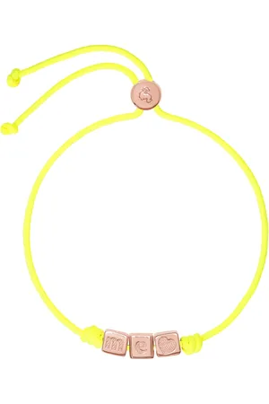 Dodo BRACELET CORDON & PETITS CUBES ARGENT DORÉ