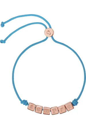 Dodo BRACELET CORDON & PETITS CUBES ARGENT DORÉ