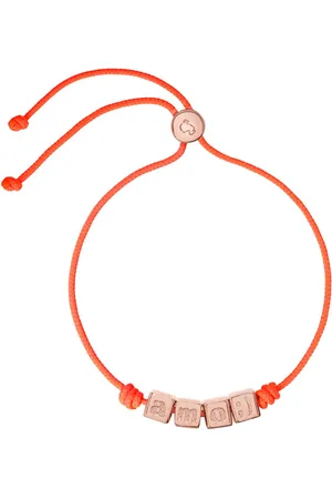 Dodo BRACELET CORDON & PETITS CUBES ARGENT DORÉ
