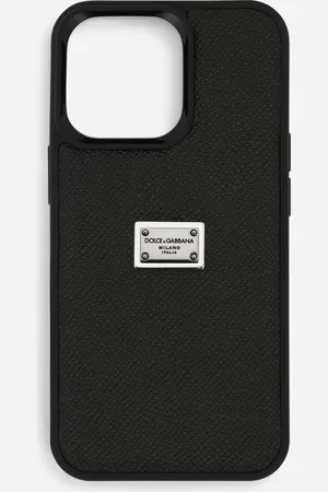 Dolce & Gabbana Coque Pour Iphone 13 Pro En Cuir De Veau Avec Plaquette À Logo - Homme Coques De Telephone Cuir Onesize