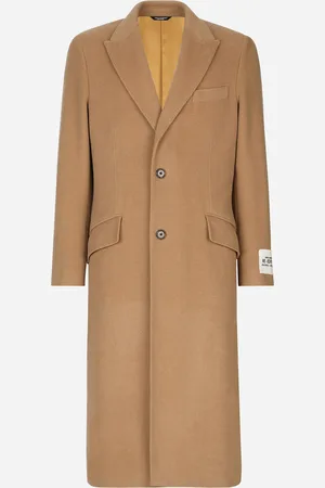 Dolce & Gabbana Manteau Droit En Laine De Chameau - Homme Manteaux Et Blousons Rose Poudr� Laine De Chameau 52