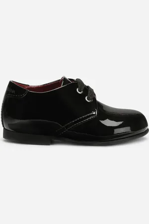 Dolce & Gabbana Patent Leather Derby Shoes With Logo - Homme Chaussures Premiers Pas (19-26) Cuir 24