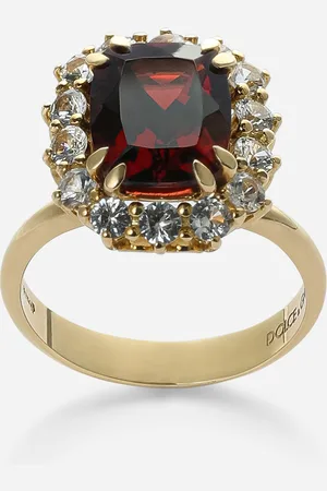 Dolce & Gabbana Bague Heritage En Jaune Avec Serti À Griffes - Femme Bagues 52