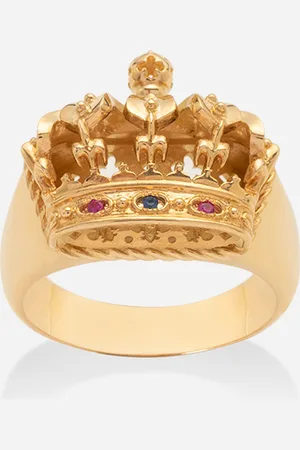 Dolce & Gabbana Bague Crown Avec Couronne En Jaune, Rubis Et Saphir - Homme Bagues 62