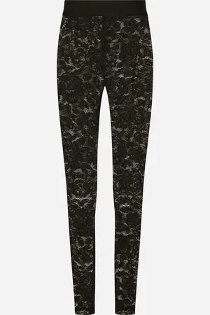 Dolce & Gabbana Leggings En Point Dentelle Florale - Femme Pantalons Et Shorts Dentelle 40