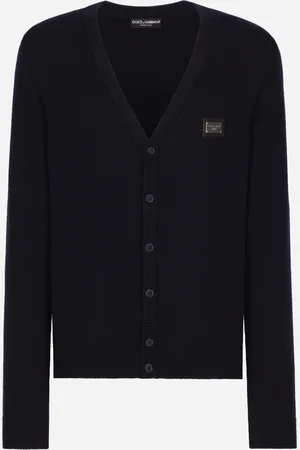Dolce & Gabbana Cardigan En Laine Et Cachemire Avec Plaquette À Logo - Homme Pulls Laine 58
