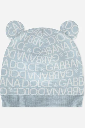 Dolce & Gabbana Bonnet En Maille Avec Logo En Jacquard Et Oreilles - Homme Accessoires Et Porte-bébé Coton I