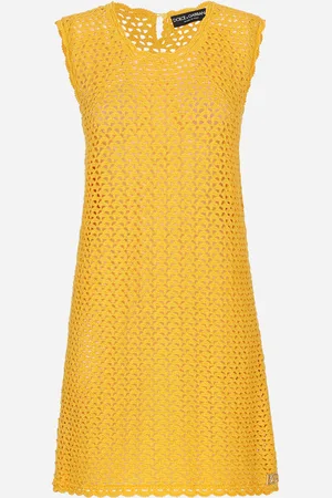 Dolce & Gabbana Robe Courte Sans Manches Au Crochet - Femme Robes Coton 38
