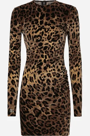 Dolce & Gabbana Robe Courte En Chenille Jacquard Logo Dg - Femme Robes Coton 38