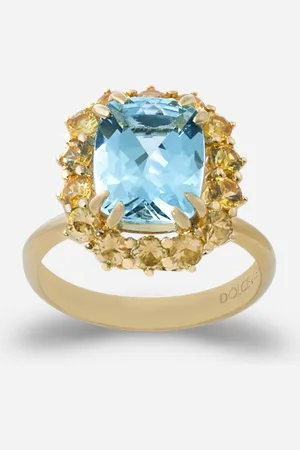 Dolce & Gabbana Bague Heritage En Jaune Avec Aigue-marine Et Saphirs Jaunes - Femme Bagues 52